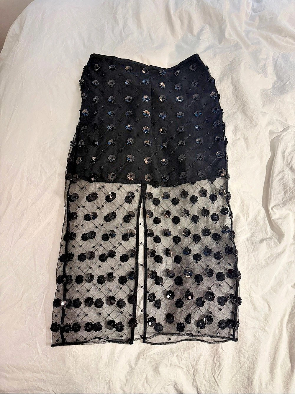 LOFT Floral Mini Skirt Black Size 4 NWT